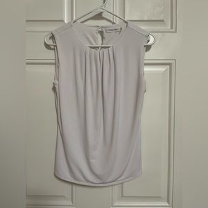 Calvin Klein sleeveless white blouse